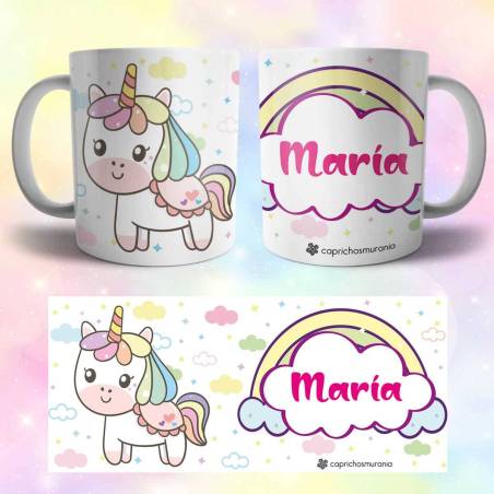 Taza para niñas con Unicornio personalizada - Regalos para niñas