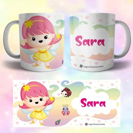 Taza con hada personalizada - Regalos para niñas