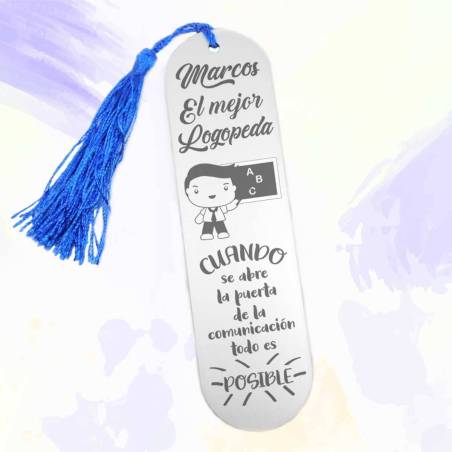 Regalos para logopedas - Marcapáginas Logopeda personalizado