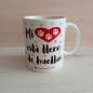 Taza Mi corazón está lleno de huellas (1 mascota)