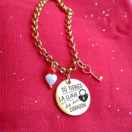 Pulsera Tú tienes la llave de mi corazón