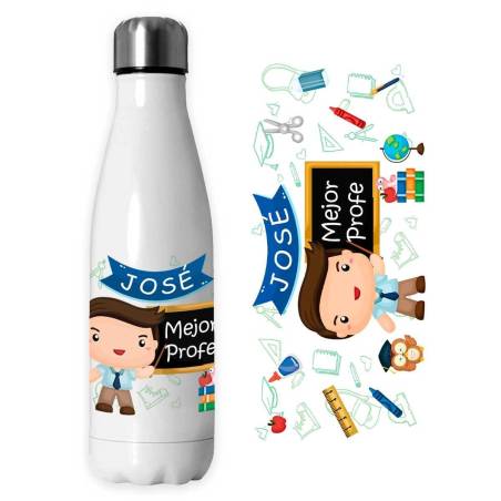 Botella térmica Mejor Profe personalizada - Botellas para profesores