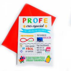 Pack Pulsera roja y Marcapáginas personalizado - Regalos para profesores