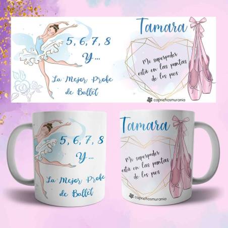 Taza Profesora de Ballet personalizada - Regalos para profesoras de ballet