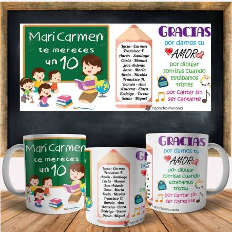 Taza de Profesora personalizada Te mereces un 10