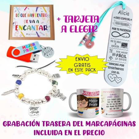 Regalos para profesores - Pack Regalo Profesora Colores