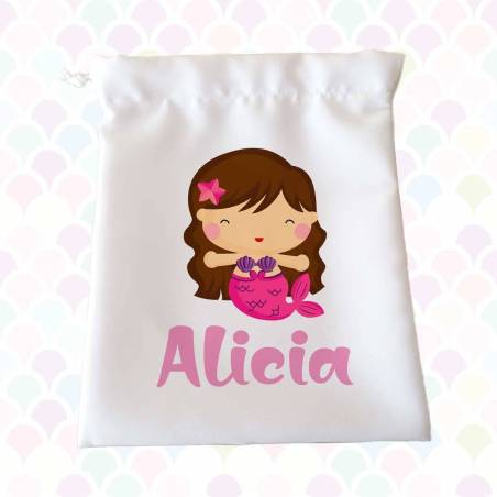 Bolsa Merienda Personalizada Sirena