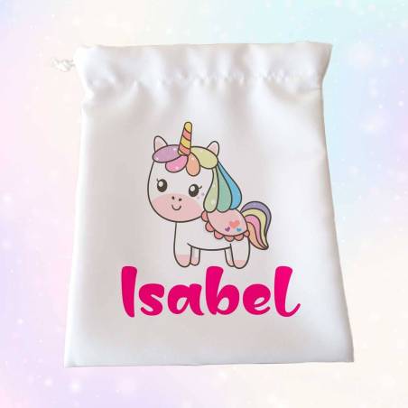 Bolsa Merienda Personalizada Unicornio