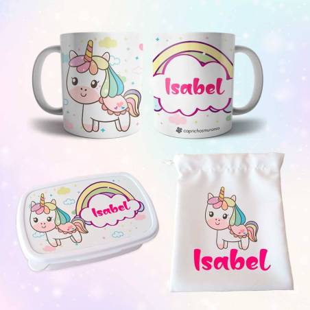 Pack Vuelta al cole Unicornio personalizado