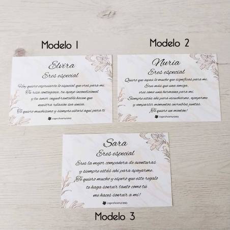 Pack Eres especial Marrón (Tarjeta Mensaje personalizado)