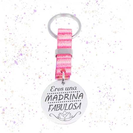 Regalos para madrinas - Llavero Eres una Madrina Fabulosa Acero