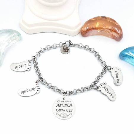 Pulsera personalizada Eres una abuela fabulosa