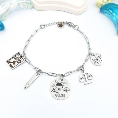 Pulsera Abogada personalizada (Acero)