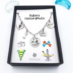 Pulsera de fisioterapeuta personalizada de acero inoxidable.