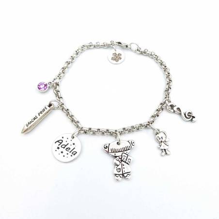 Pack Marcapáginas + Pulsera profesora de infantil personalizada