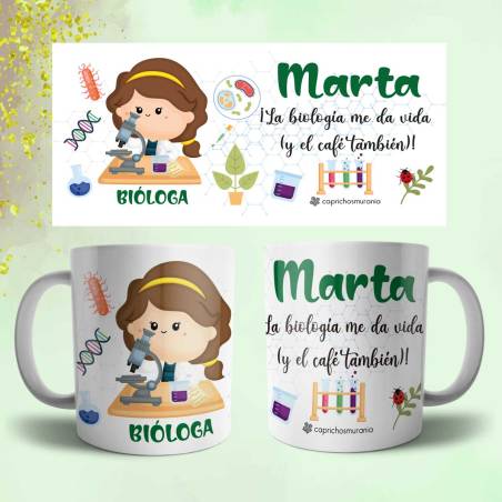 Taza Bióloga personalizada - Regalos para biólogas