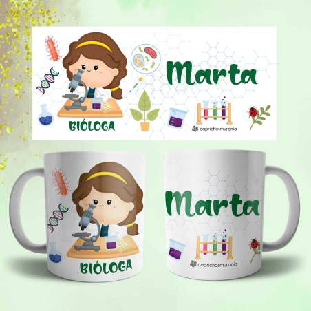 Taza Bióloga personalizada