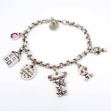 Regalo para profesora de guardería. Pulsera para profesora de guardería personalizada.