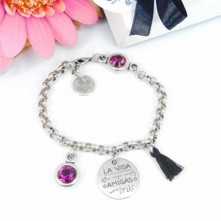 Pulsera La Vida es mejor con amigas como tú - Regalos para amigas