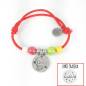 Pulsera elástica roja con hada personalizada (acero)