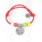 Pulsera elástica roja con hada personalizada (acero)