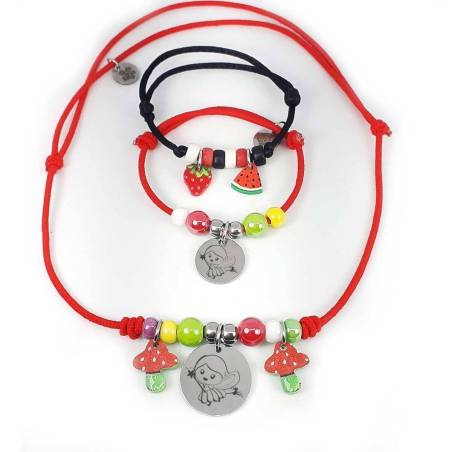 Conjunto rojo con Hada (acero)