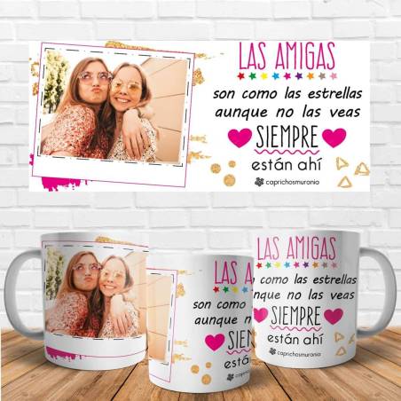 Taza personalizada con foto para amigas